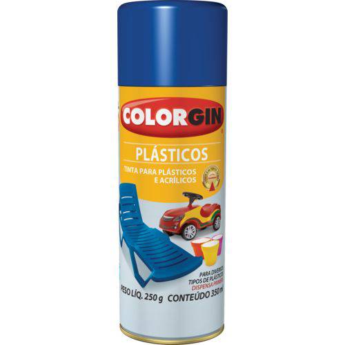 Spray Colorgin Plásticos 1511 Preto Fosco