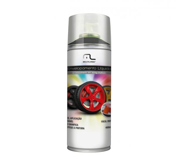 Spray de Envelopamento Liquido Preto Fosco 400M Multilaser - AU420