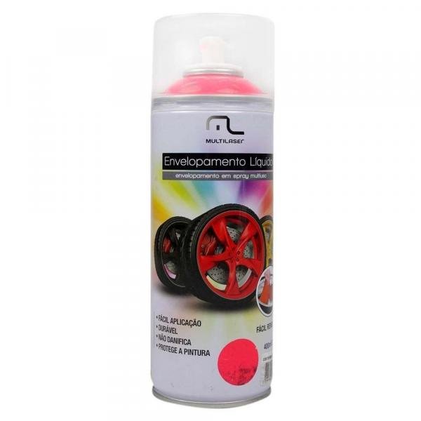 Spray Envelopamento Liquido Vermelho Fluorescente 400ML Multilaser AU424