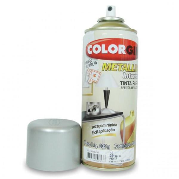 Spray Metallik Interior Prata Ref 053 - COLORGIN