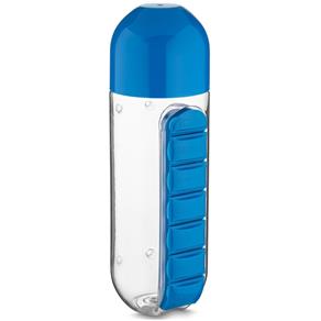 Squeeze 600ml com Porta Comprimidos TopGet Azul