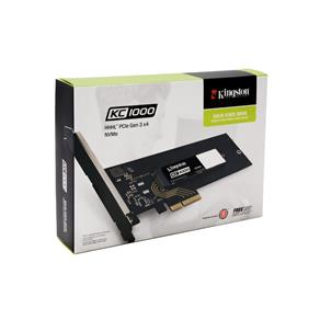 SSD 240GB PCI-Express Gen 3.0 X4 NVMe Kingston KC1000 com Placa HHHL AIC - Modelo SKC1000H/240