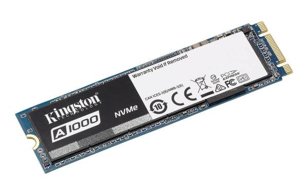 SSD 480GB Kingston A1000 M.2 2280, Leitura 1500MB/s, Gravação 900MB/s (SA1000M8/480G)