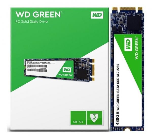 SSD 480GB SATA III Green M.2 2280 Western Digital WDS480G2G0B