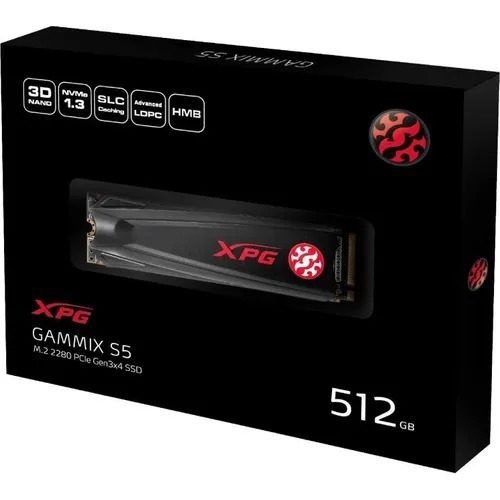 SSD ADATA XPG Gammix S5 512GB M.2 Pcie - AGAMMIXS5-512GT-C