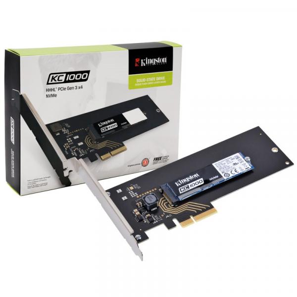 SSD Desktop Notebook Kingston 960GB KC1000 M.2 HHHL PCIE GEN3X4 NVME SKC1000H/960G