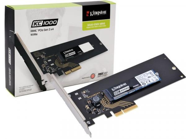 SSD 480GB Kingston 480GB KC1000 M.2 HHHL Pcie GEN3X4 NVME SKC1000H/480G