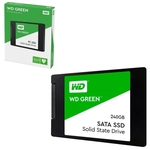 SSD WD Green, 240GB, SATA, Leitura 545MB/s, Gravação 465MB/s - WDS240G2G0A