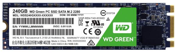 SSD WD (Western Digital) 240GB WD Green M.2 2280 - WDS240G2G0B