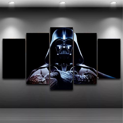 Star Wars Quadro Mosaico 5 Peças 1,20x0,70cm Stw 03