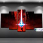 Star Wars - Quadro Mosaico 5 Peças 1,20x0,70cm - Stw 01