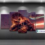 Star Wars - Quadro Mosaico 5 Peças 1,20x0,70cm - Stw 09