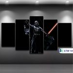 Star Wars - Quadro Mosaico 5 Peças 1,20x0,70cm - Stw 10