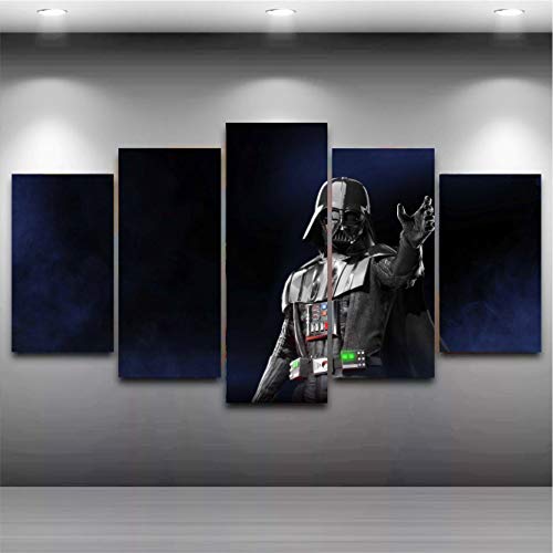 Star Wars Quadro Mosaico 5 Peças 1,20x0,70cm Stw 11