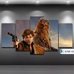 Star Wars - Quadro Mosaico 5 Peças 1,20x0,70cm - Stw 15