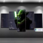 Star Wars - Quadro Mosaico 5 Peças 1,20x0,70cm - Stw 16