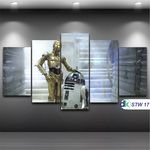 Star Wars - Quadro Mosaico 5 Peças 1,20x0,70cm - Stw 17