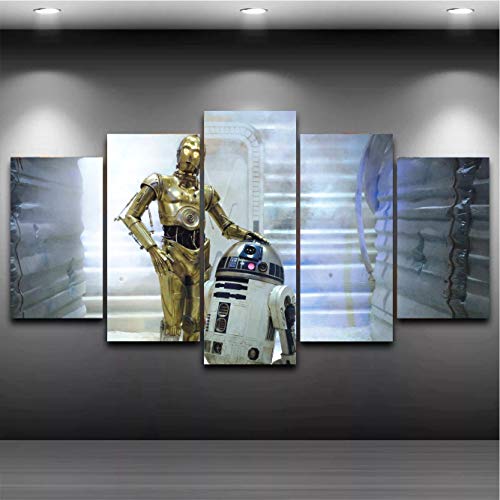 Star Wars Quadro Mosaico 5 Peças 1,20x0,70cm Stw 17