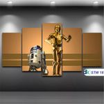 Star Wars - Quadro Mosaico 5 Peças 1,20x0,70cm - Stw 18