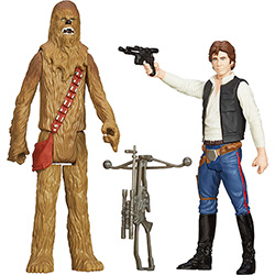 Tudo sobre 'Starwars Mission 2 Bonecos Han Solo e Chewbacca Hasbro'