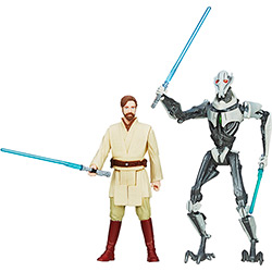 Tudo sobre 'Starwars Mission 2 Bonecos Obi-Wan Kenobi e General Grievous Hasbro'