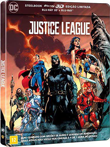 Steelbook Blu-ray 3D + Blu-ray Liga da Justiça - Warner