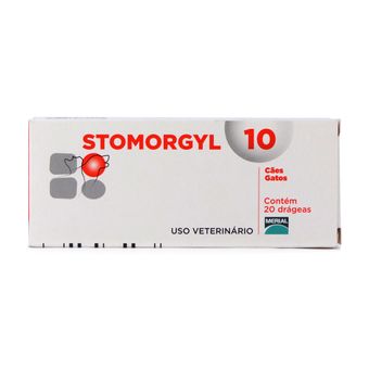 Stomorgyl 10mg Merial P/ Cães e Gatos C/ 20 Comprimidos