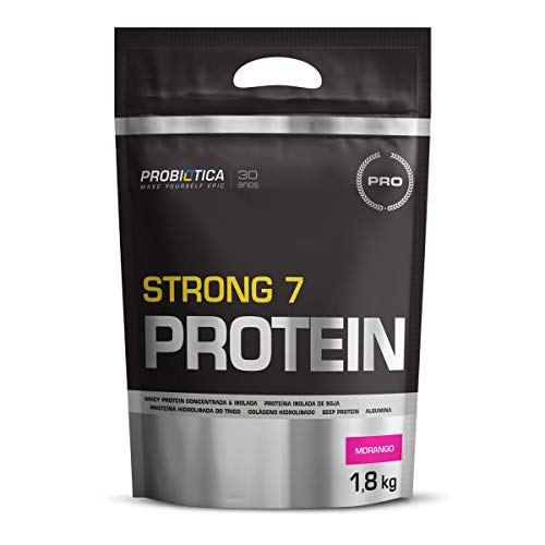 Strong 7 Protein - 1800g Morango - Probiótica, Probiótica