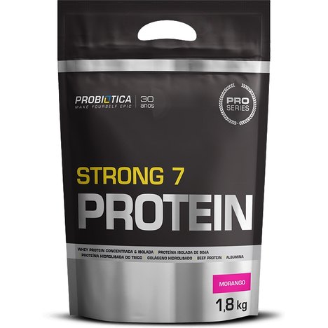 Strong 7 Protein 1800G Probiótica - Morango
