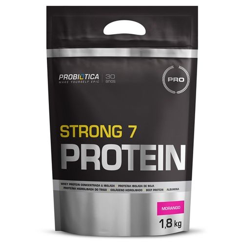 Strong7 Protein 1.8kg Morango Probiotica