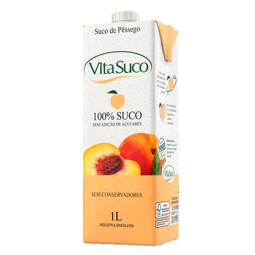 Suco de Pêssego Vitasuco 1L - Cx 12un