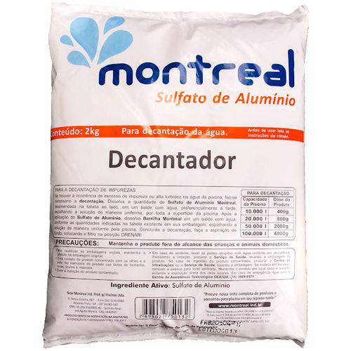 Sulfato de Alumínio Decantador para Piscinas Montreal - 2 KG