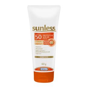 Sunless Fps50 Protetor Facial Base Bege Médio 60g