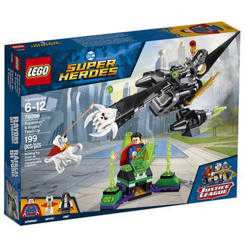Super Heroes LEGO Superman e Krypto 199 Peças - 76096