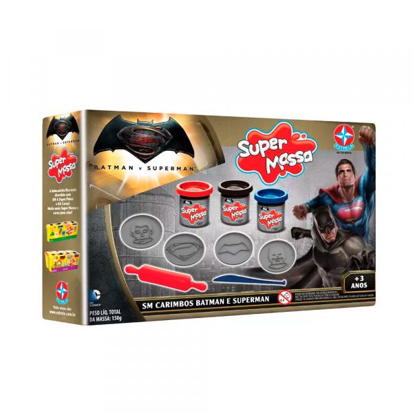 Super Massa Carimbos Batman e Superman - Estrela Brinquedo EST-077