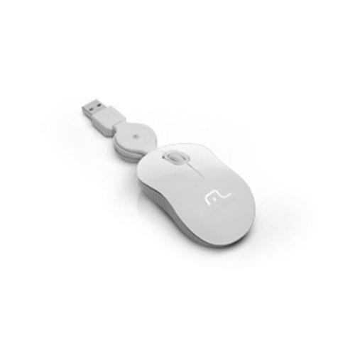Super Mini Mouse Retrátil USB Plug e Play Branco - Multilas