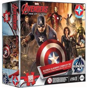 Super Quebra Cabeça 3d Avengers 100 Peças - Estrela