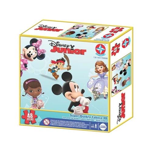 Super Quebra-Cabeça 3D Disney Junior 48 Peças - Estrela