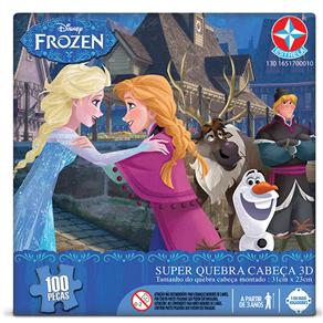 Super Quebra Cabeça Estrela 3D Frozen – 100 Peças