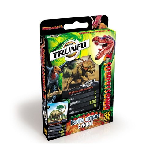 Super Trunfo Dinossauros 2 - Jogo de Cartas - Grow