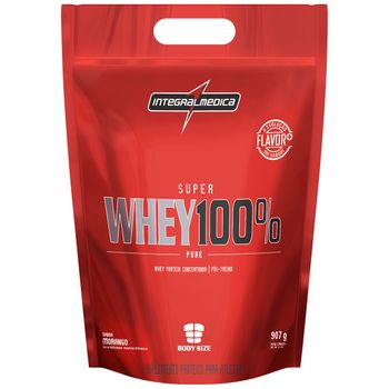 Super Whey 100% Pure - IntegralMedica Super Whey 100% Pure Refil Morango 907g - Integralmedica