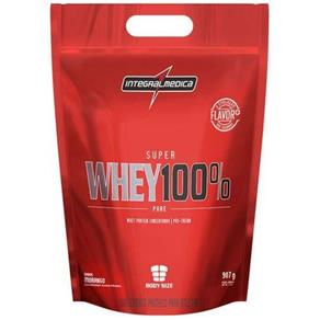 Super Whey 100% Pure - Morango Refil 907g - Integralmédica