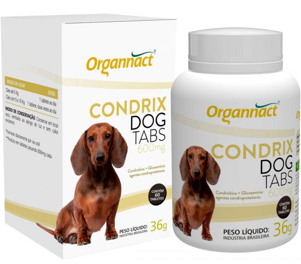 Suplemento Condrix Dog Tabs Organnact 36 Gr 600 Mg