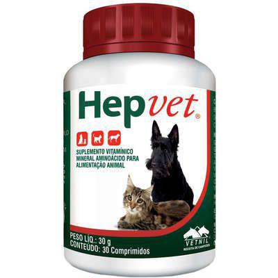 Suplemento Hepvet - 30 Comprimidos - Vetnil