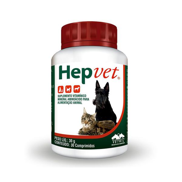 Suplemento Hepvet para Cães Vetnil 30 Comprimidos