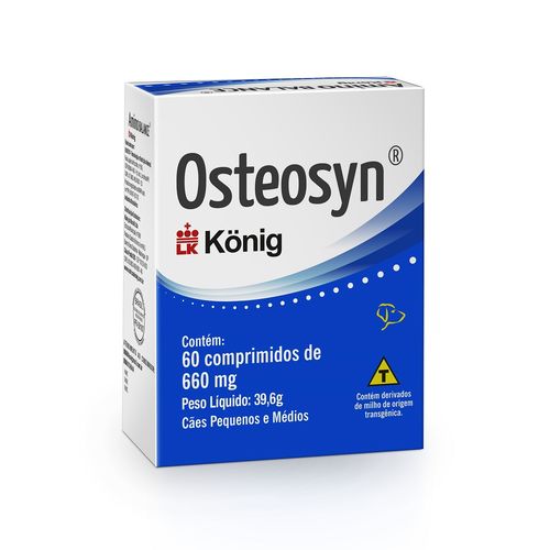 Suplemento Konig Osteosyn para Cães e Gatos - 60 Comprimidos - 660mg