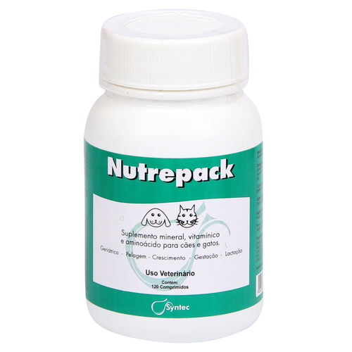 Suplemento Nutrepack Syntec C/ 120 Comprimidos para Cães e Gatos