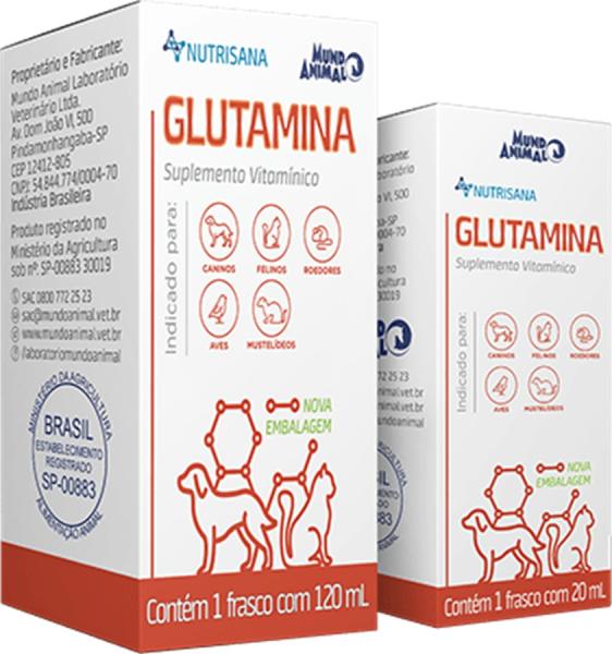 Suplemento Nutrisana Glutamina 20ml - Mundo Animal