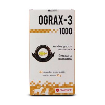 Suplemento Ograx-3 1000mg Avert C/ 30 Cápsulas