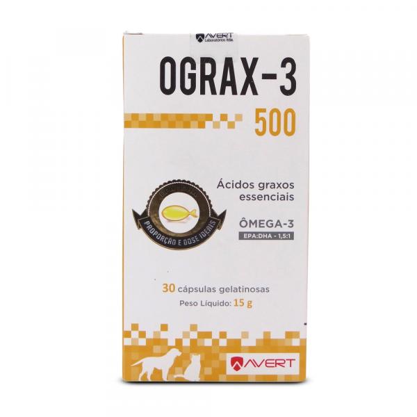 Suplemento Ograx-3 500mg Avert C/ 30 Cápsulas